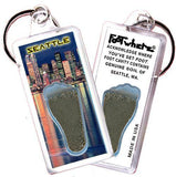 Seattle FootWhere® Souvenir Keychain. Made in USA-FootWhere® Souvenirs