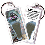 Seattle FootWhere® Souvenir Keychain. Made in USA-FootWhere® Souvenirs