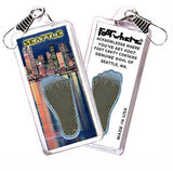 Seattle FootWhere® Souvenir Zipper-Pull. Made in USA-FootWhere® Souvenirs