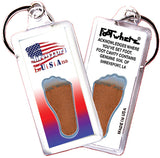 Shreveport FootWhere® Souvenir Keychain. 72 pieces / 6 assorted styles.