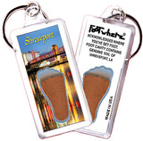 Shreveport FootWhere® Souvenir Keychain. 72 pieces / 6 assorted styles.