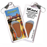 Shreveport FootWhere® Souvenir Zipper-Pull. Made in USA-FootWhere® Souvenirs