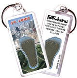 Saint Louis FootWhere® Souvenir Keychain. Made in USA-FootWhere® Souvenirs