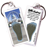 St. Louis FootWhere® Souvenir Keychain. 72 pieces / 6 assorted styles.-FootWhere® Souvenirs