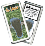 St. Louis FootWhere® Souvenir Magnet. 72 pieces / 6 assorted styles.-FootWhere® Souvenirs