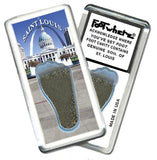 Saint Louis FootWhere® Souvenir Magnet. Made in USA-FootWhere® Souvenirs