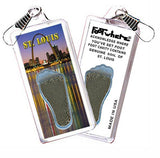 Saint Louis FootWhere® Souvenir Zipper-Pull. Made in USA-FootWhere® Souvenirs