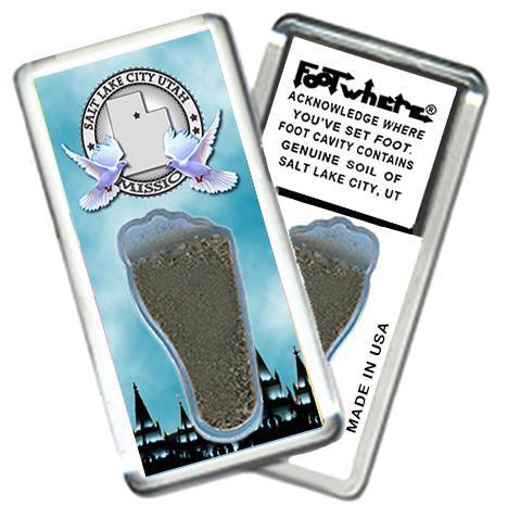 Salt Lake City FootWhere® Souvenir Magnet. Made in USA-FootWhere® Souvenirs