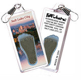 Salt Lake City FootWhere® Souvenir Zipper-Pulls. 6 Piece Set. Made in USA - FootWhere® Souvenir Shop