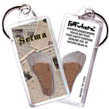 Selma, AL FootWhere® Souvenir Key Chain. Made in USA-FootWhere® Souvenirs
