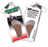 Selma, AL FootWhere® Souvenir Zipper-Pull. Made in USA-FootWhere® Souvenirs