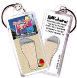 South Padre Island FootWhere® Souvenir Keychain. 72 pieces/6 assorted styles.