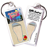 South Padre Island FootWhere® Souvenir Keychain. Made in USA-FootWhere® Souvenirs