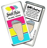 South Padre, TX FootWhere® Souvenir Fridge Magnet. Made in USA-FootWhere® Souvenirs