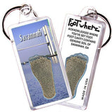 Savannah FootWhere® Souvenir Keychain. Made in USA-FootWhere® Souvenirs