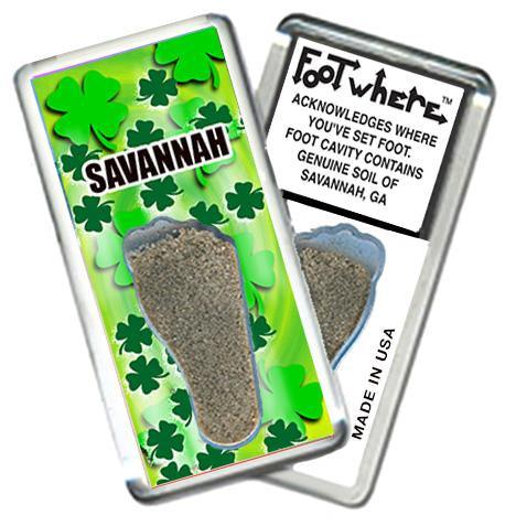 Savannah, GA FootWhere® Souvenir Magnet. Made in USA-FootWhere® Souvenirs