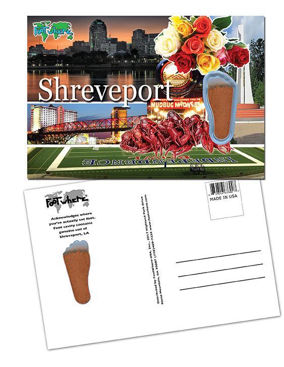 Shreveport FootWhere® Souvenir Postcard-FootWhere® Souvenirs