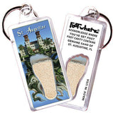 St. Augustine FootWhere® Souvenir Keychain. Made in USA-FootWhere® Souvenirs