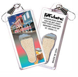 St. Croix, U.S.V.I. FootWhere® Souvenir Zipper-Pull. 72 pieces/6 assorted styles.-FootWhere® Souvenirs