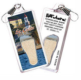 St. Croix FootWhere® Souvenir Zipper-Pulls. 6 Piece Set. Made in USA
