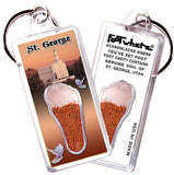 St. George FootWhere® Souvenir Keychains. 6 Piece Set. Made in USA - FootWhere® Souvenir Shop