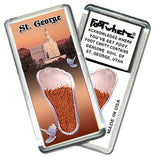 St. George, UT FootWhere® Souvenir Fridge Magnet. Made in USA-FootWhere® Souvenirs
