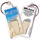 St. John, V.I. FootWhere® Souvenir Keychain. 72 pieces/6 assorted styles.-FootWhere® Souvenirs