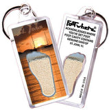 St. John, V.I. FootWhere® Souvenir Keychain. Made in USA-FootWhere® Souvenirs
