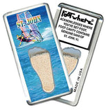 St. John, V. I. FootWhere® Souvenir Magnet. Made in USA-FootWhere® Souvenirs