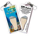 St. John, V.I. FootWhere® Souvenir Zipper-Pull. Made in USA-FootWhere® Souvenirs