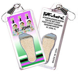 St. John, V.I. FootWhere® Souvenir Zipper-Pull. 72 pieces/6 assorted styles.-FootWhere® Souvenirs