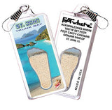 St. John, V.I. FootWhere® Souvenir Zipper-Pull. 72 pieces/6 assorted styles.-FootWhere® Souvenirs