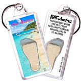 Sint Maarten FootWhere® Souvenir Keychain. Made in USA-FootWhere® Souvenirs
