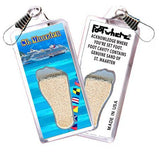 Sint Maarten FootWhere® Souvenir Zipper-Pull. Made in USA-FootWhere® Souvenirs