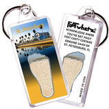 St. Petersburg, FL Souvenir Key Chain. Made in the USA-FootWhere® Souvenirs