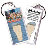 St. Petersburg, FL Souvenir Key Chain. Made in the USA-FootWhere® Souvenirs