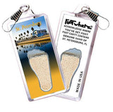 St Petersburg, FL FootWhere® Souvenir Zipper-Pull. Made in USA-FootWhere® Souvenirs