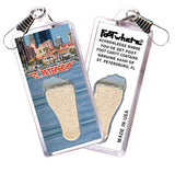 St. Petersburg, FL FootWhere® Souvenir Zipper-Pull. 6 Piece Set. Made in USA