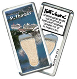 St. Thomas FootWhere® Souvenir Fridge Magnets. 6 Piece Set. Made in USA - FootWhere® Souvenir Shop