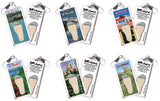 St. Thomas FootWhere® Souvenir Zipper-Pulls. 6 Piece Set. Made in USA - FootWhere® Souvenir Shop