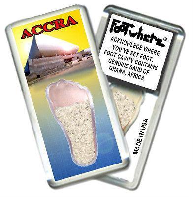 Ghana FootWhere® Souvenir Magnet. Made in USA-FootWhere® Souvenirs
