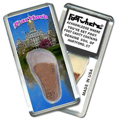 Hartford, CT FootWhere® Souvenir Fridge Magnet. Made in USA-FootWhere® Souvenirs