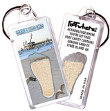 Tybee Island FootWhere® Souvenir Keychains. 6 Piece Set. Made in USA - FootWhere® Souvenir Shop