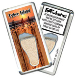 Tybee Island FootWhere® Souvenir Fridge Magnets. 6 Piece Set. Made in USA