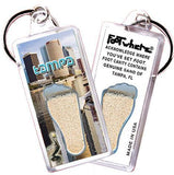 Tampa FootWhere® Souvenir Keychain. Made in USA-FootWhere® Souvenirs
