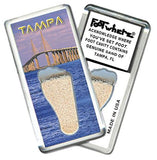 Tampa FootWhere® Souvenir Fridge Magnet. Made in USA-FootWhere® Souvenirs