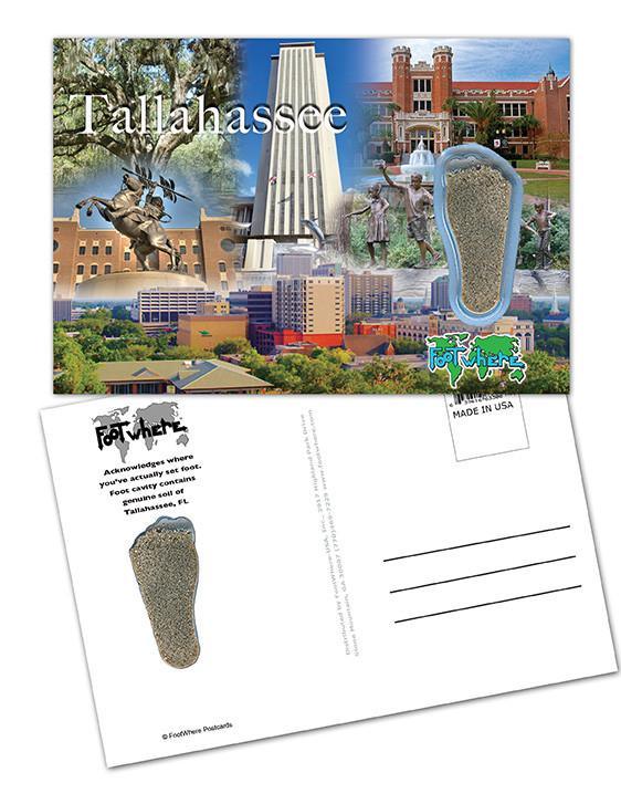Tallahassee FootWhere® Souvenir Postcard-FootWhere® Souvenirs