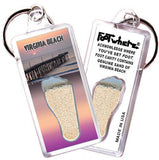 Virginia Beach FootWhere® Souvenir Keychain. Made in USA-FootWhere® Souvenirs