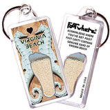 Virginia Beach FootWhere® Souvenir Keychains. 6 Piece Set. Made in USA - FootWhere® Souvenir Shop