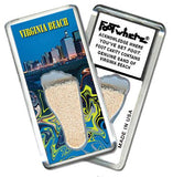 Virginia Beach FootWhere® Souvenir Fridge Magnets. 6 Piece Set. Made in USA - FootWhere® Souvenir Shop